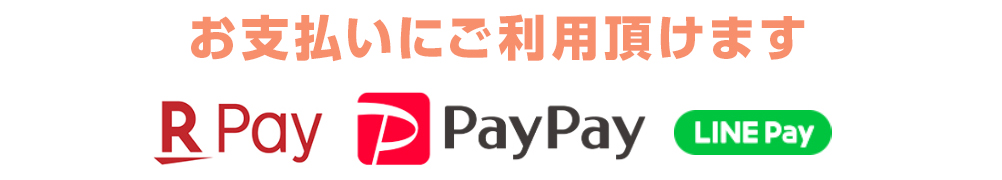 pay・クレジットカード払いOK